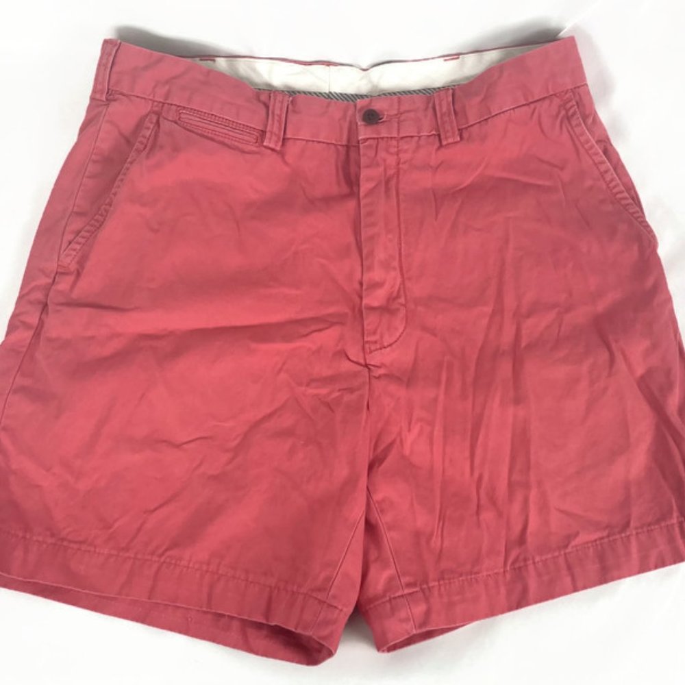Vintage Polo Ralph Lauren Men's Shorts Red Flat Front 36